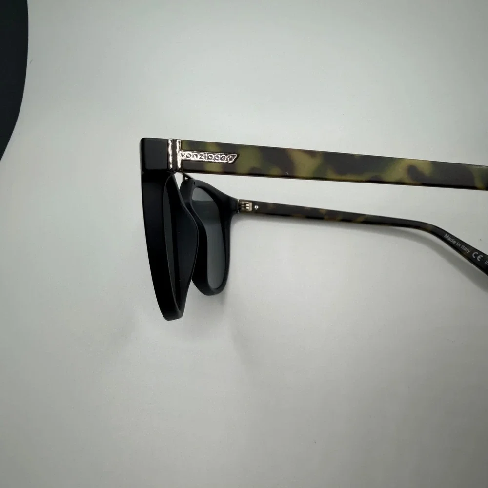 VonZipper Hitsville Sunglasses Camo Tortoise Double Bridge Matte Black Grey Lens